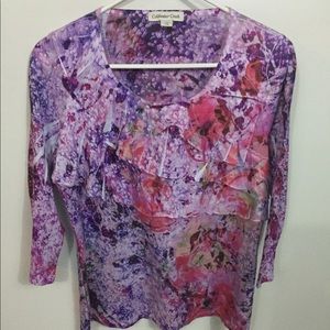Multi colored ruffle shirt from Coldwater Creek.